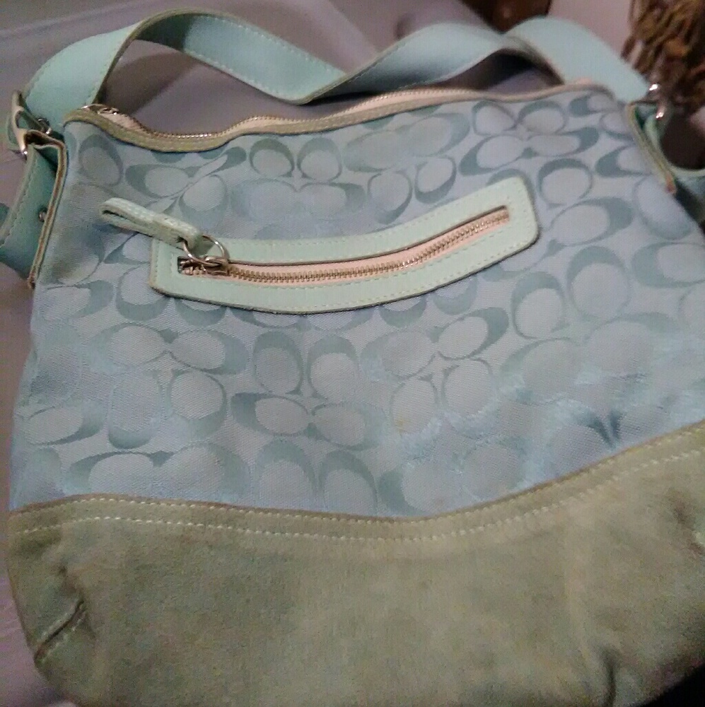 Light blue authentic Coach handbag
